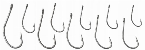 ZESTAW HACZYKÓW CZARNE 50 SZTUK 10 ROZMIARÓW