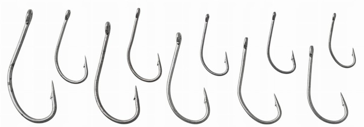 ZESTAW HACZYKÓW CZARNE 50 SZTUK 10 ROZMIARÓW