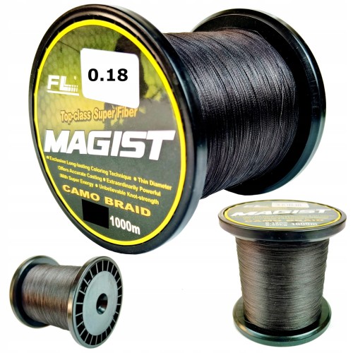 PLECIONKA WĘDKARSKA FL MAGIST 0,18 mm 1000m CZARNA