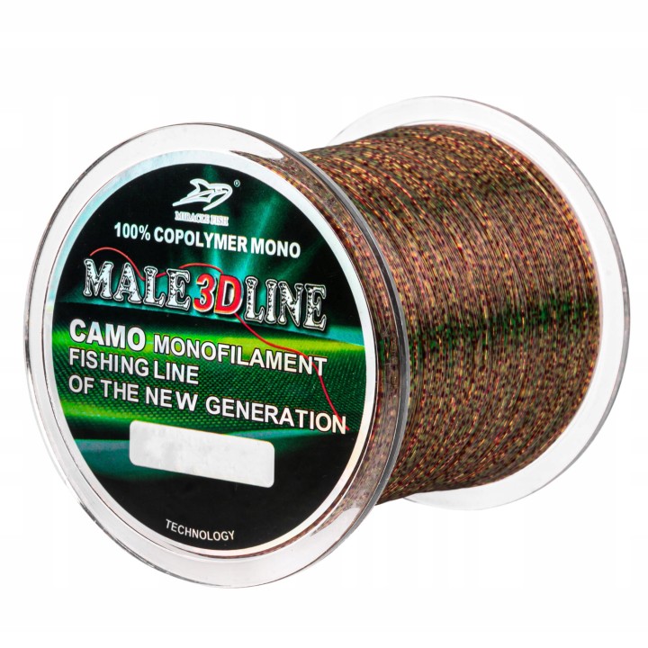 ŻYŁKA WĘDKARSKA MALE 3D Camo 600m 0,25mm na feeder spławik