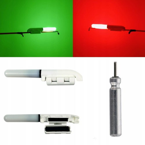 ŚWIETLIK ELEKTRONICZNY LED NA SZCZYTÓWKĘ ZMIANA KOLORU + BATERIA WSTRZĄSOWY