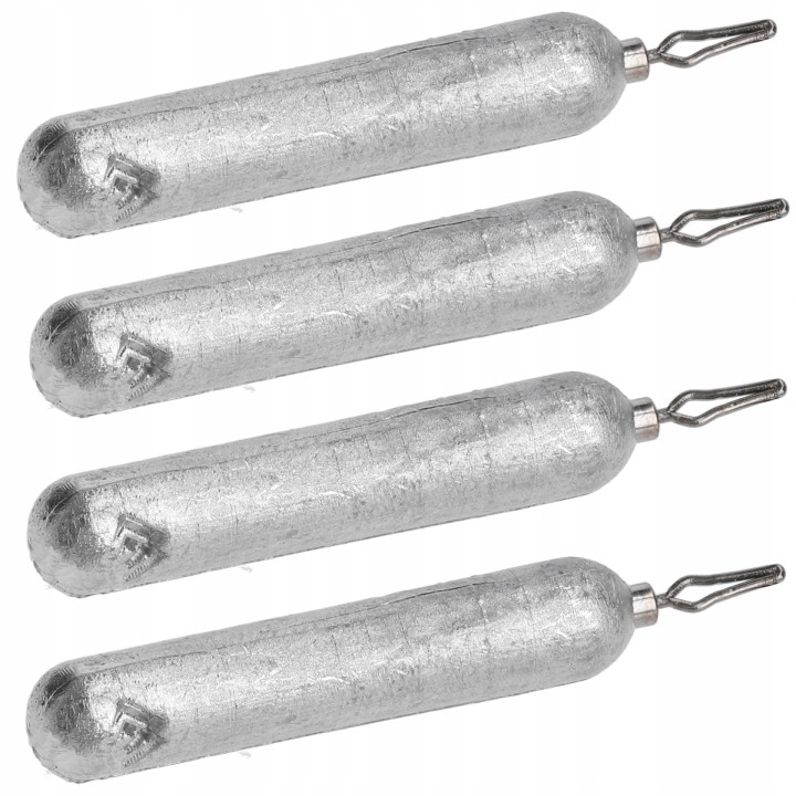 4x CIĘŻAREK CYLINDRYCZNY SPINNINGOWY ZACISKOWY DROP SHOT 7G