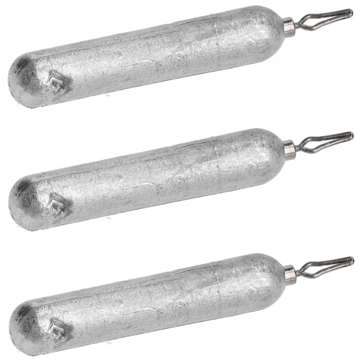 3x CIĘŻAREK CYLINDRYCZNY SPINNINGOWY ZACISKOWY DROP SHOT 10G