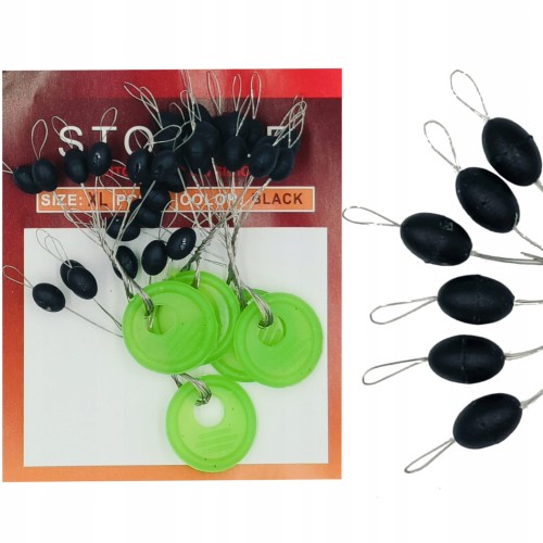 STOPERY GUMOWE XL CZARNE BARYŁKA 30 SZTUK