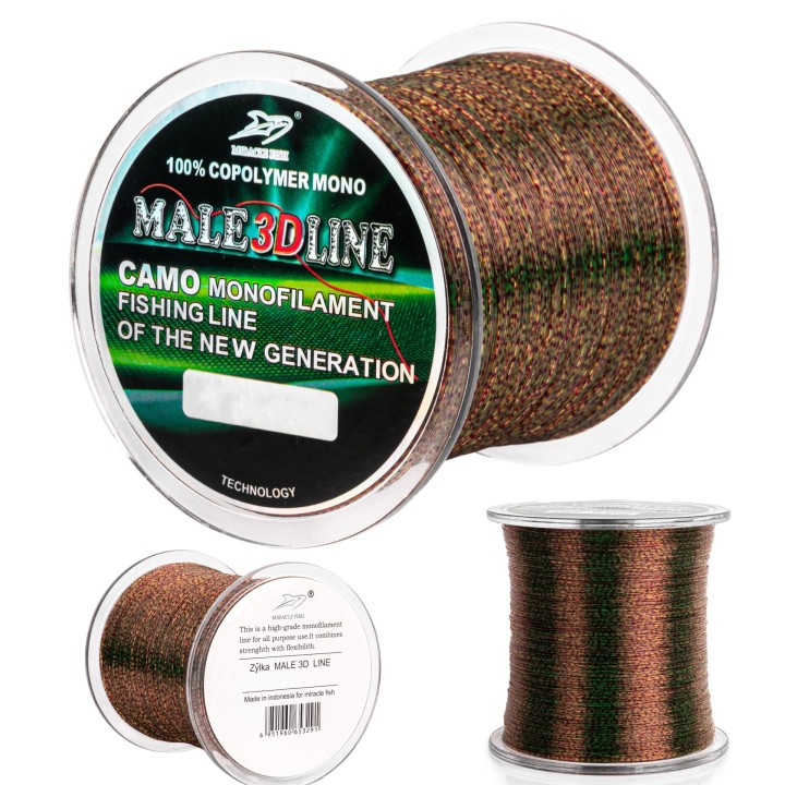 ŻYŁKA WĘDKARSKA MALE 3D Camo 600m 0,35mm na feeder spławik