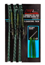 3x PRZYPON FL LEADCORE BEZPIECZNY KLIPS 80CM SZYBKOZŁĄCZKA NIEBIESKI - obrazek 2