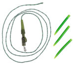 3x PRZYPON FL LEADCORE BEZPIECZNY KLIPS 80CM SZYBKOZŁĄCZKA NIEBIESKI - obrazek 3